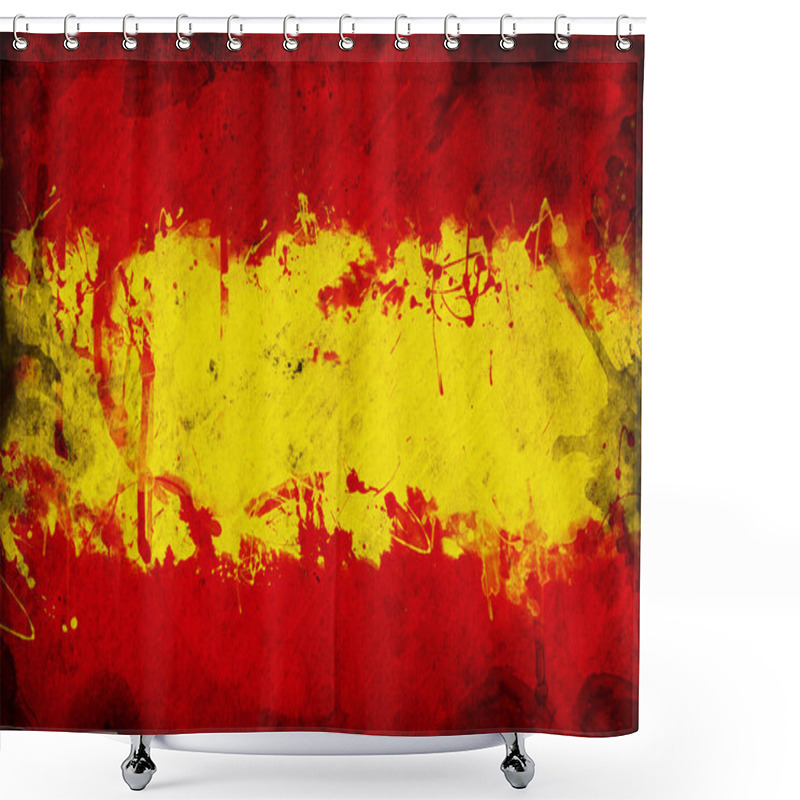 Personality  Spain Flag Shower Curtains