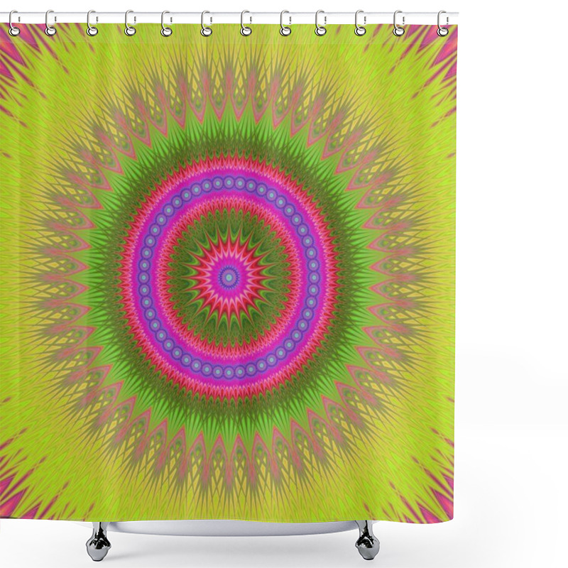 Personality  Abstract Floral Mandala Ornament Design Shower Curtains