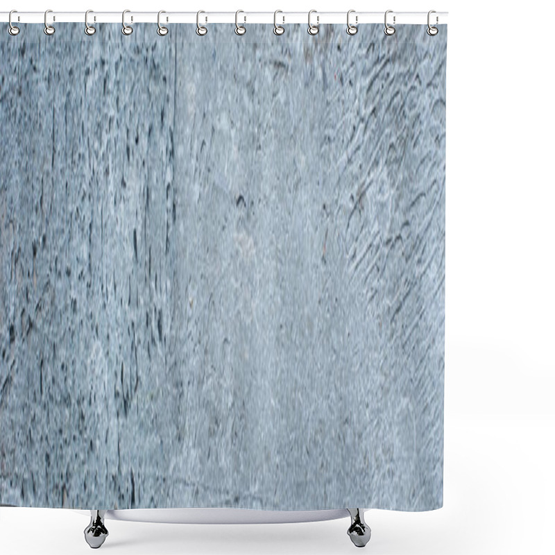 Personality  Rough Abstract Grey Concrete Background Texture, Panoramic Shot Shower Curtains