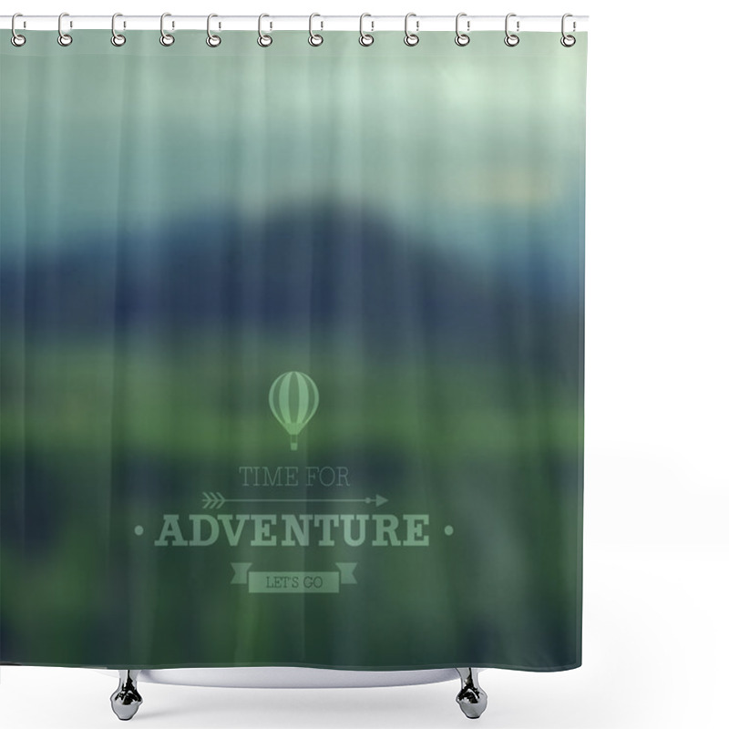 Personality  Vector Poster  Travel Theme Shower Curtains