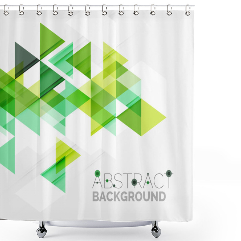 Personality  Abstract Geometric Background. Modern Overlapping Triangles Shower Curtains