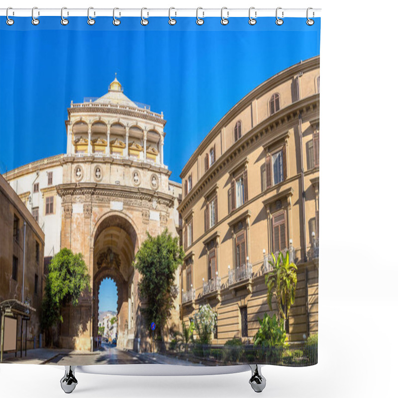 Personality  The Gate Of Porto Nuovo In Palermo Shower Curtains