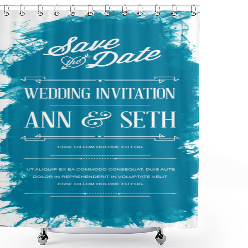 Personality  Wedding Card Invitation Shower Curtains