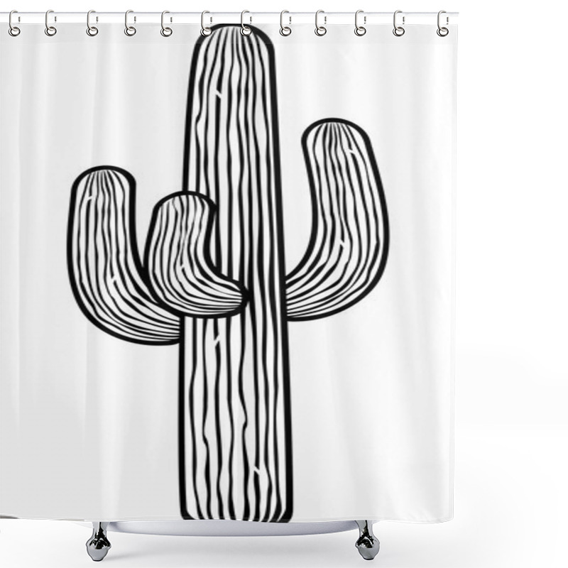 Personality  Cactus Shower Curtains