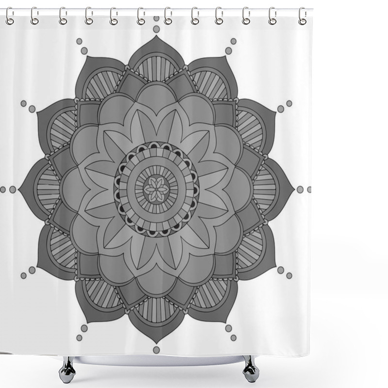 Personality  Background Template With Mandala Pattern Design Illustration Shower Curtains