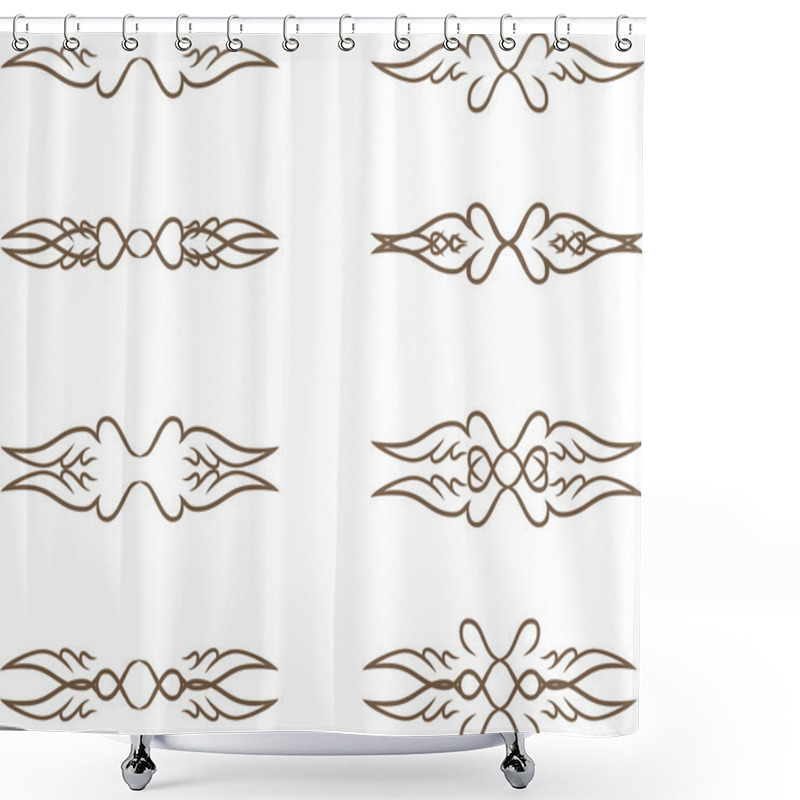 Personality  Graphic Border Shower Curtains