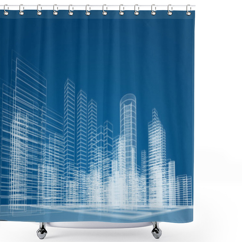 Personality  City Scene Shower Curtains