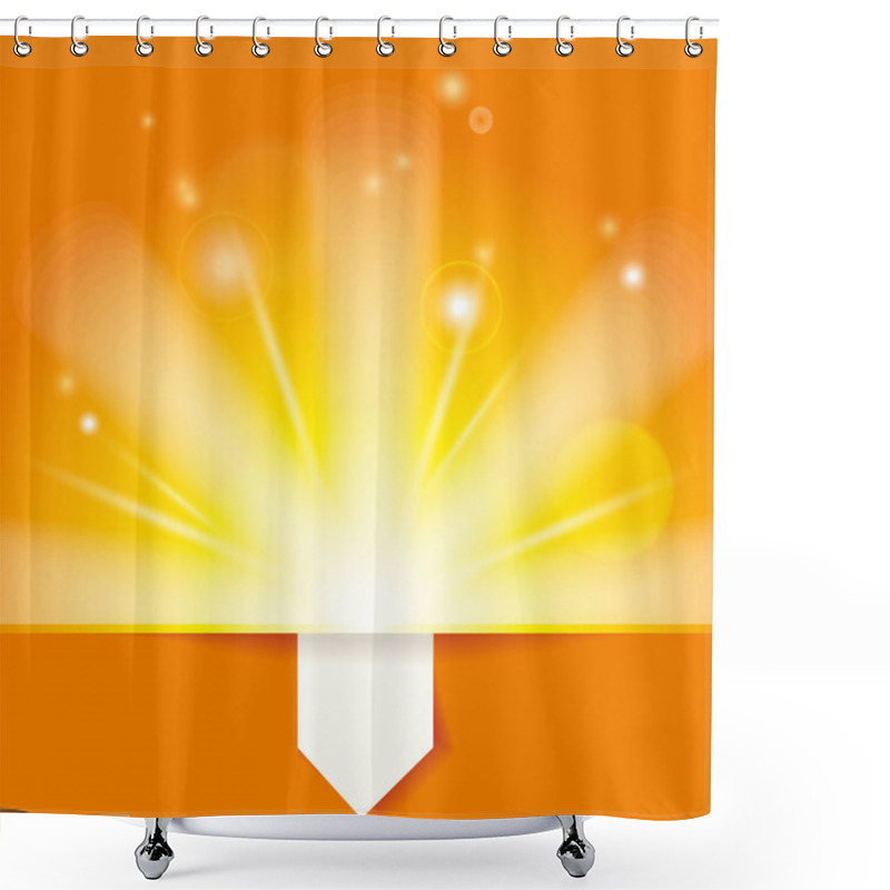 Personality  Sun Beams With Orange Yellow Blurred Shower Curtains