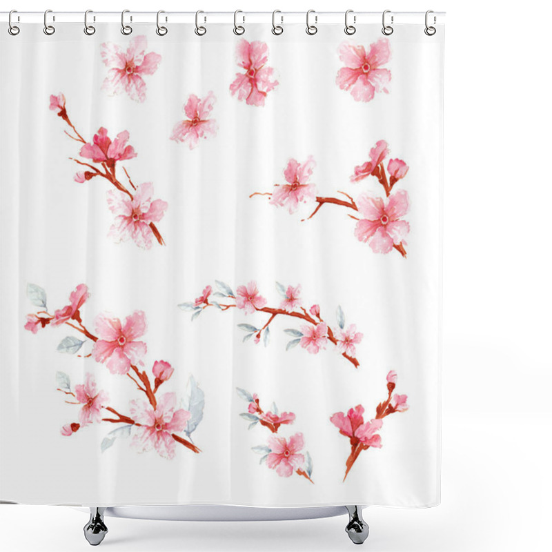 Personality  Pretty Sakura Blossom Set Shower Curtains