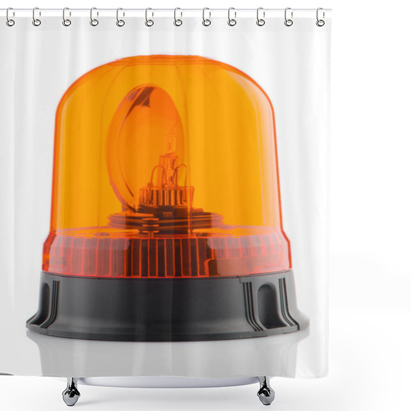 Personality  Orange Rotating Beacon  Shower Curtains