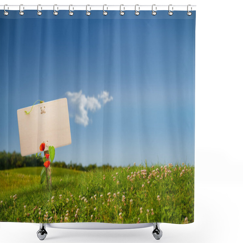 Personality  Green Sign - Eco Friendly Communication Shower Curtains