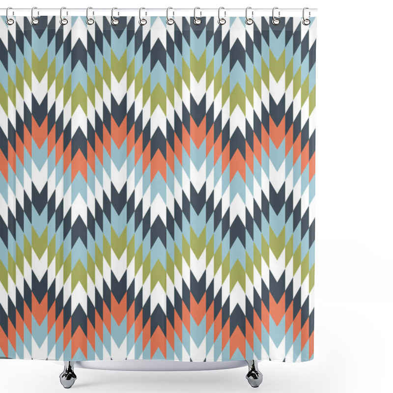 Personality  Seamless Texture With Zigzags. Shower Curtains