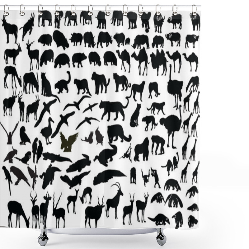 Personality  Animal Of Africa Shower Curtains