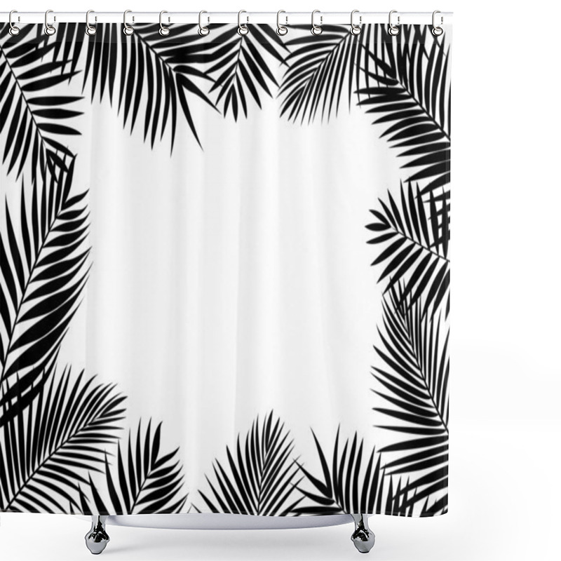 Personality  Palm Leaf Silhouette Shower Curtains