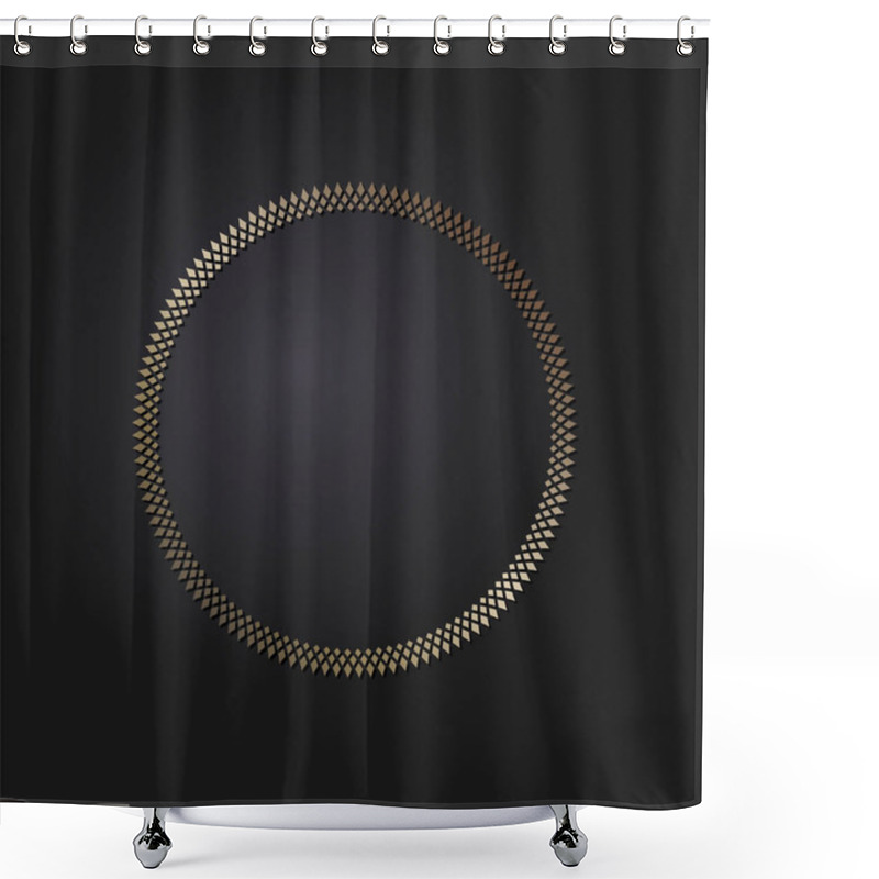 Personality  Decorative Round Frame For Design With Abstract Floral Pattern. Circle Frame. Template  Vector. Shower Curtains