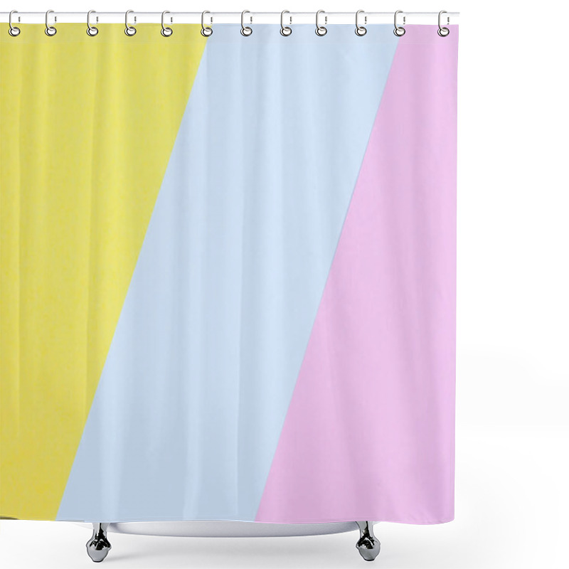 Personality  Paper Pastel Geometric Flat Lay Abstract Background Texture Shower Curtains