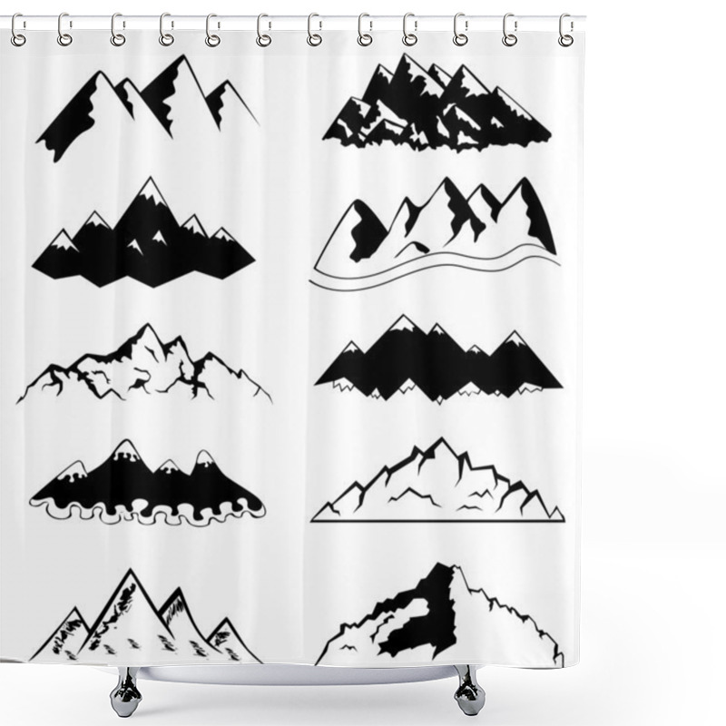 Personality  Set Of Mountain Shower Curtains