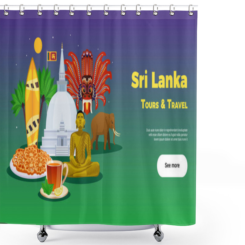 Personality  Sri Lanka Tourism Banner  Shower Curtains