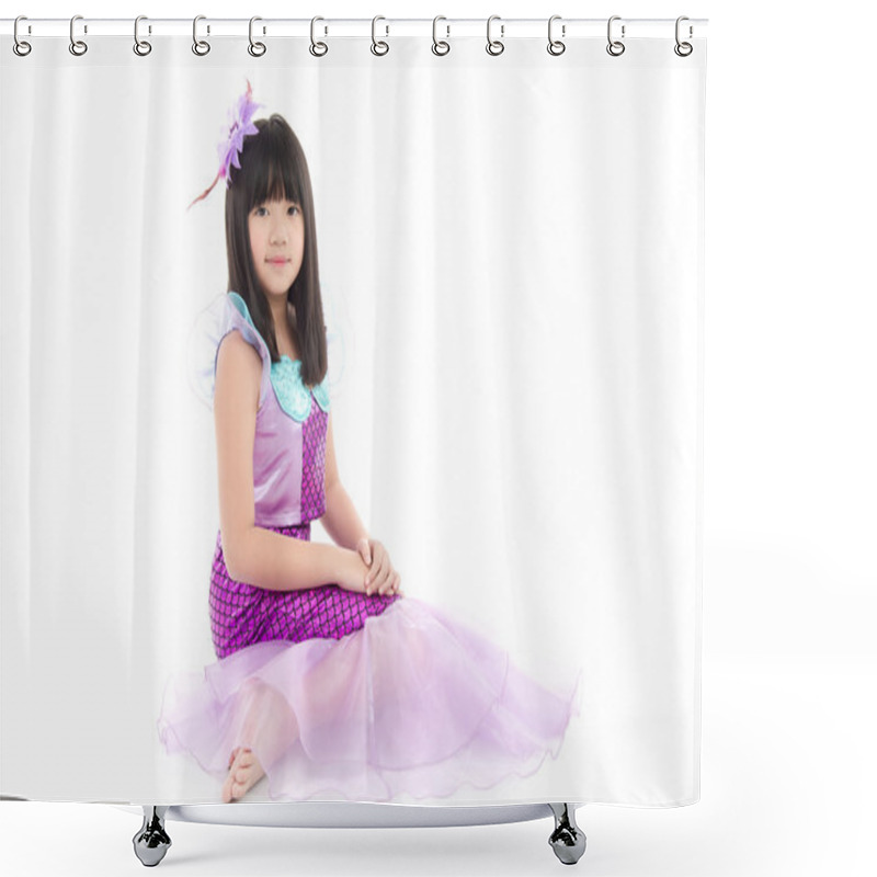 Personality  Asian Girl In Fantasy Mermaid Costume  Shower Curtains