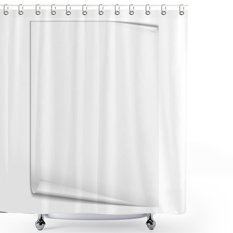 Personality  White Paper Sheet Shower Curtains