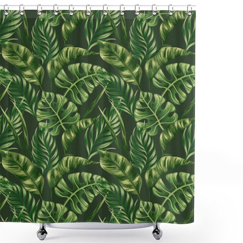 Personality  Tropical Palm Leaves Shower Curtains