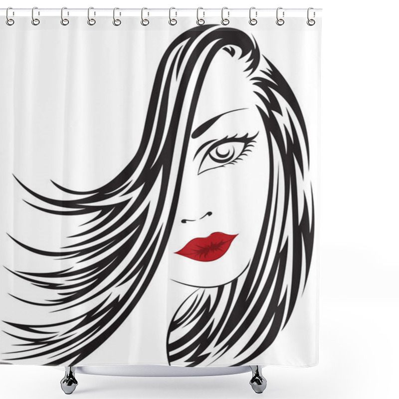 Personality  Portrait Of A Woman Shower Curtains