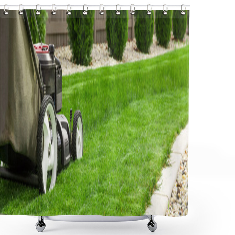 Personality  Lawn Mower Shower Curtains