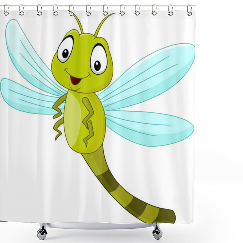 Personality  Cartoon Funny Dragonfly Shower Curtains