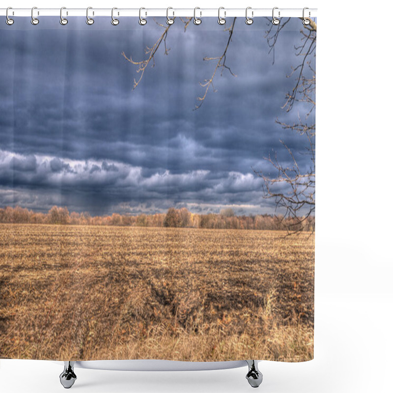 Personality  Rain Clouds, Sun Rays, Twilight, Stormy Sky Shower Curtains