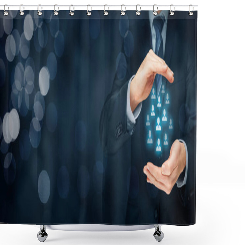 Personality  Customer Care And Manage Human Resources Shower Curtains