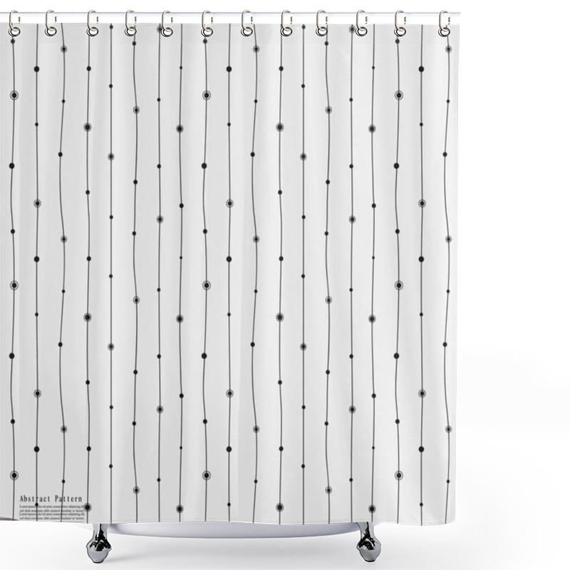 Personality  Abstract With Dots Array And Lines Pattern. Shower Curtains