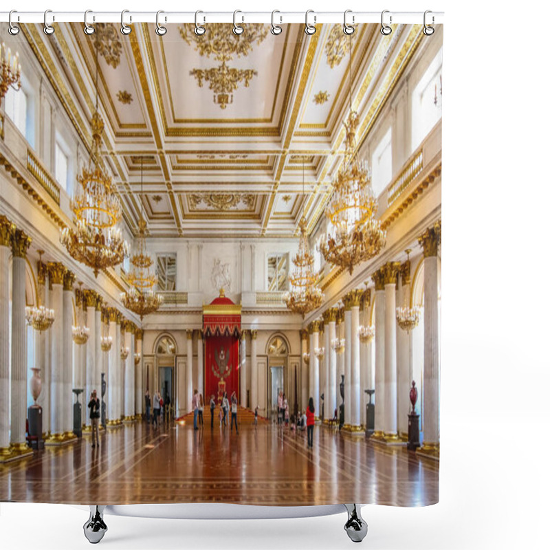 Personality  Ornate Interior Of The Imperial Throne Room In The State Hermita Shower Curtains