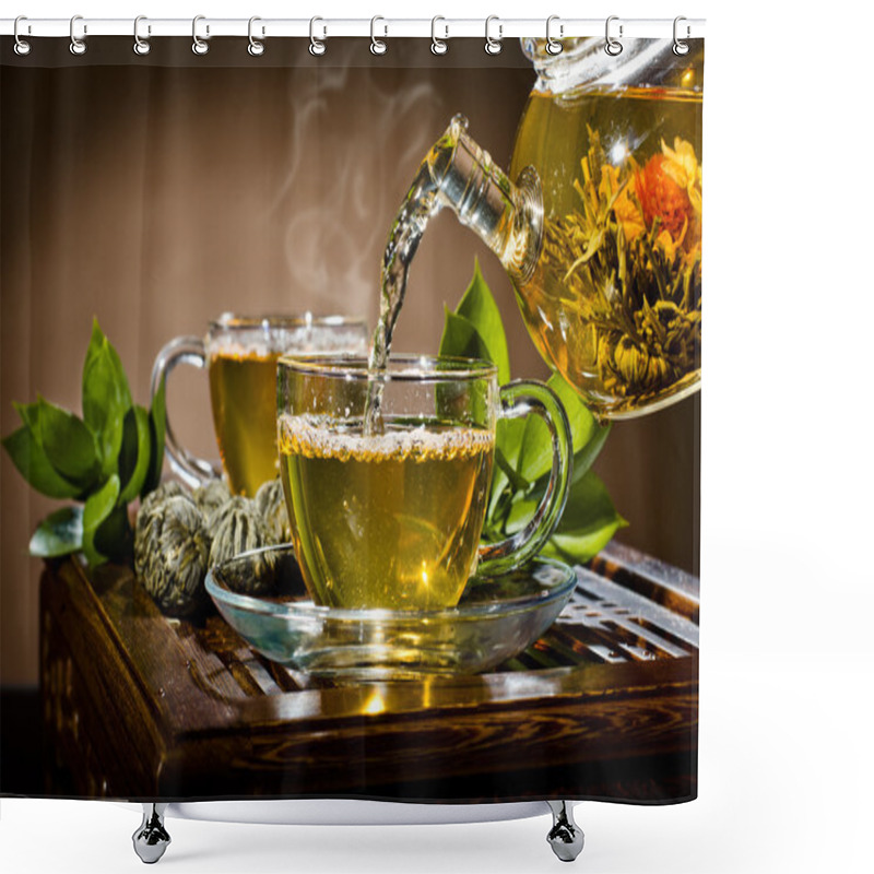 Personality  Tea Service Shower Curtains