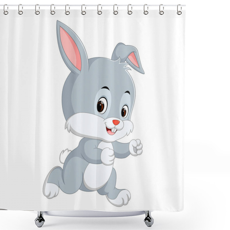 Personality  Cute Baby Rabbit Cartoon Shower Curtains