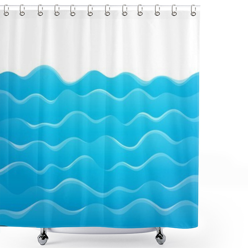 Personality  Waves Theme Image 8 Shower Curtains