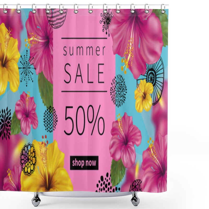 Personality  Summer Sale Background Shower Curtains