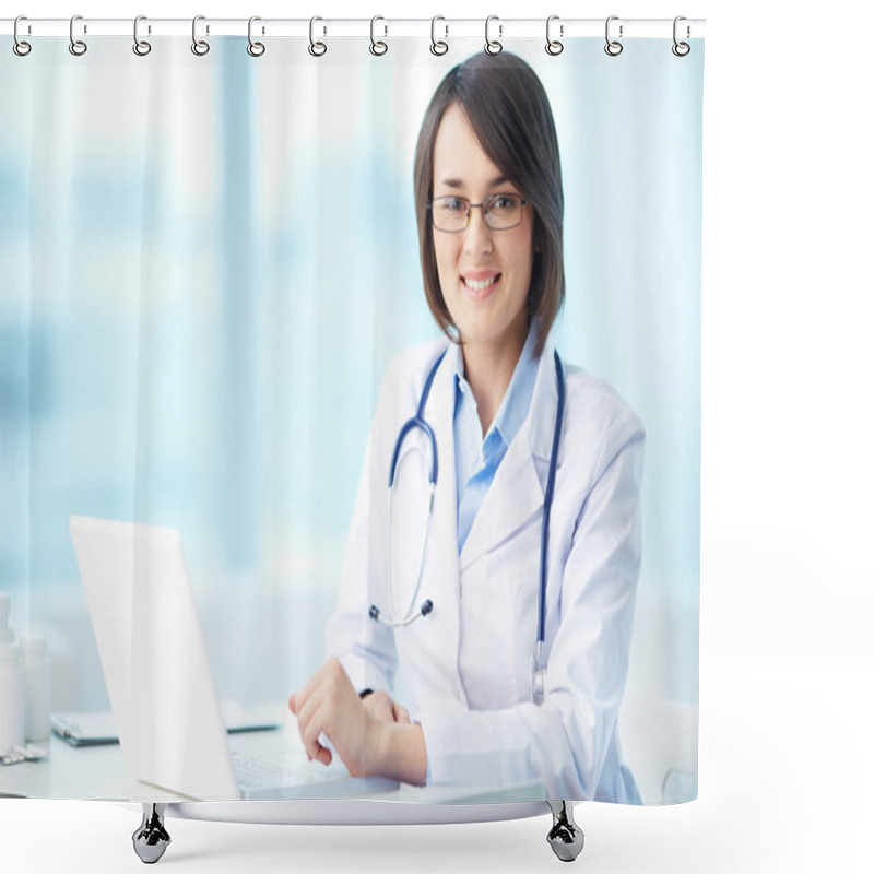 Personality  Physician At Workplace Shower Curtains