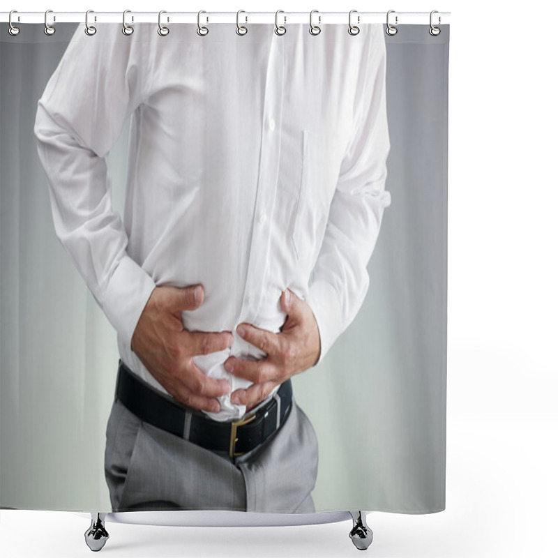 Personality  Businessman With Stomach Ache Shower Curtains