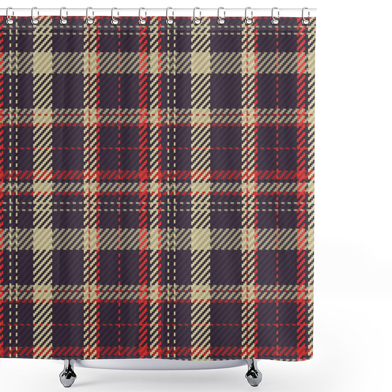 Personality  Seamless Pattern Of Scottish Tartan Plaid. Repeatable Background With Check Fabric Texture. Flat Vector Backdrop Of Striped Textile Print. Shower Curtains