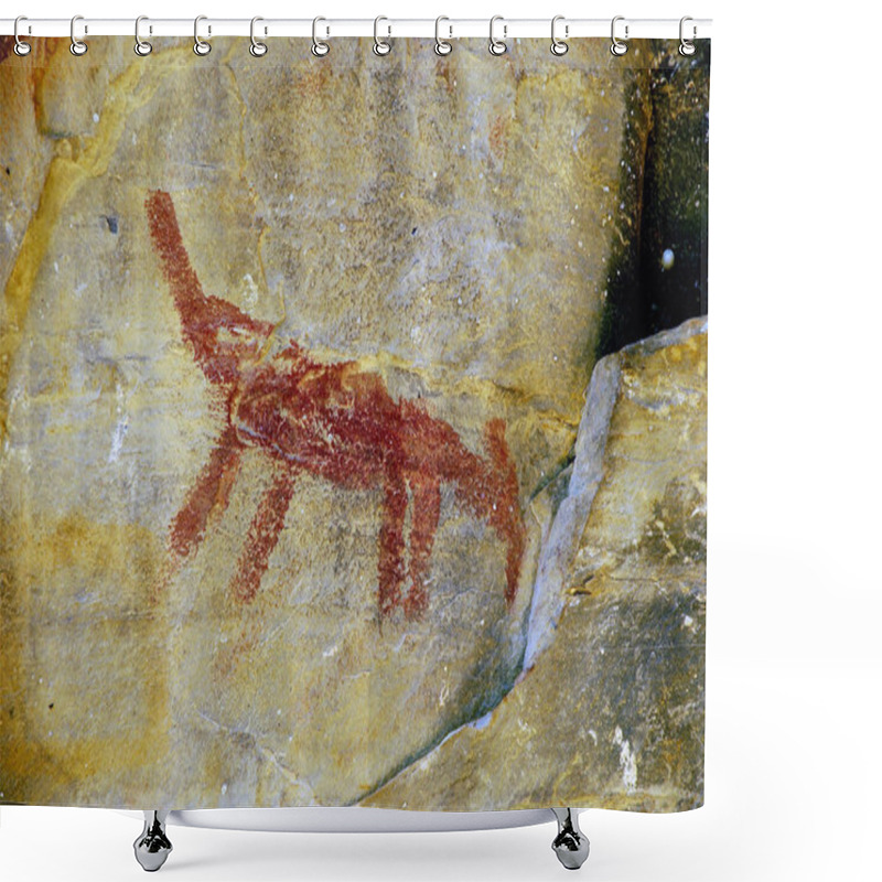 Personality  Rock Drawing Of Cerca Grande - Matozinhos (MG) Brazil Shower Curtains