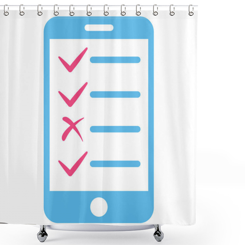 Personality  Mobile Tasks Icon From Commerce Set Shower Curtains