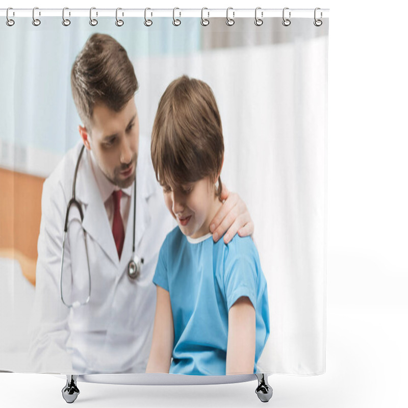 Personality  Doctor And Child Patient  Shower Curtains