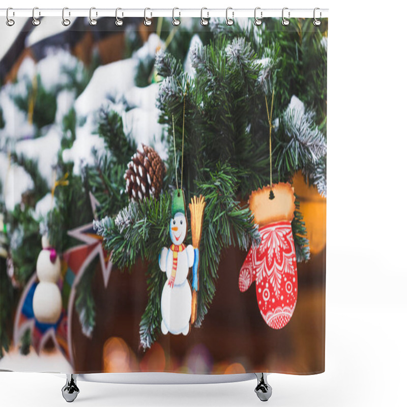 Personality  Little Toy Snowman Shower Curtains