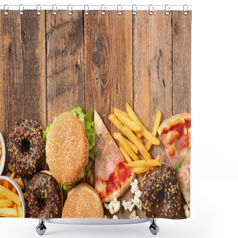 Personality  Assorted Junk Food Shower Curtains