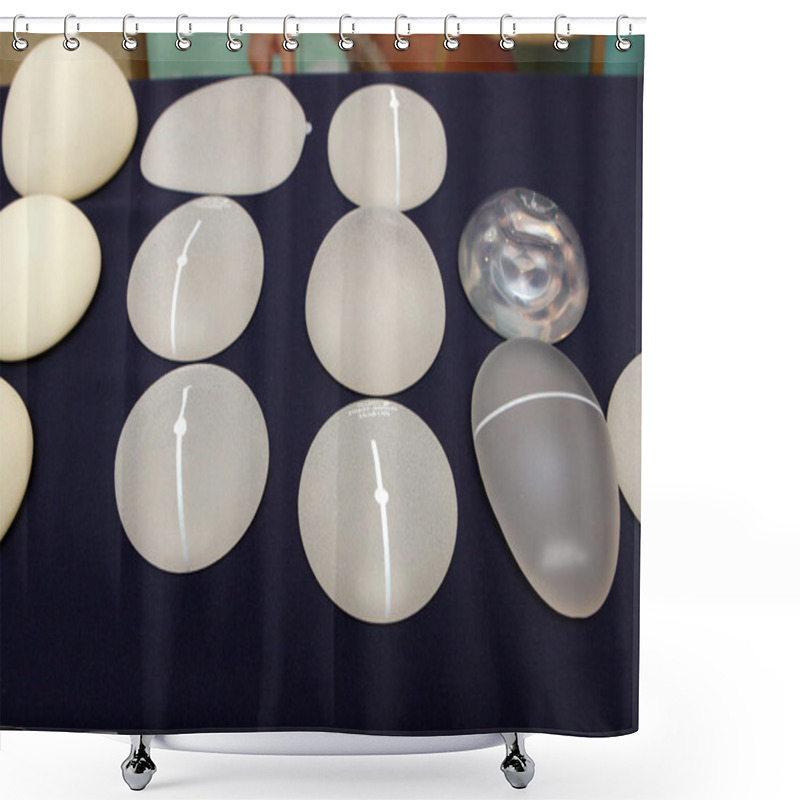 Personality  Breast Inplants Shower Curtains