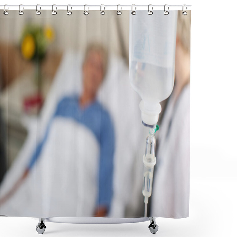 Personality  Infusion Bottle With Patient And Doctor In Hospital Shower Curtains