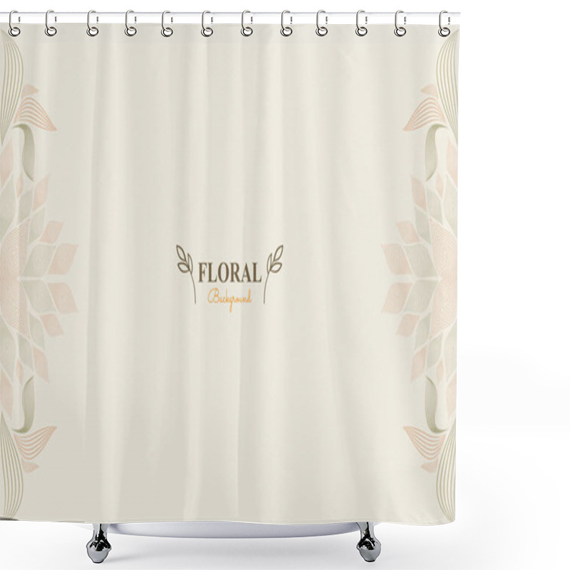 Personality  Abstract Floral Background With Abstract Natural Shape, Leaf And Floral Ornament In Soft Color Design Shower Curtains