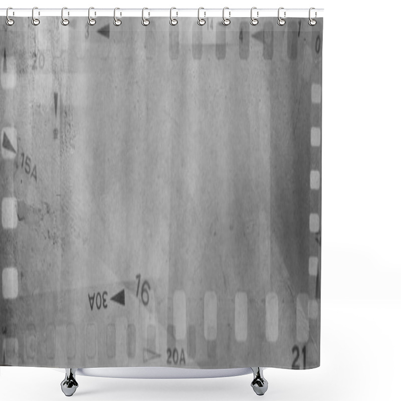 Personality  Film Negatives Frames Grey Backgroun Shower Curtains