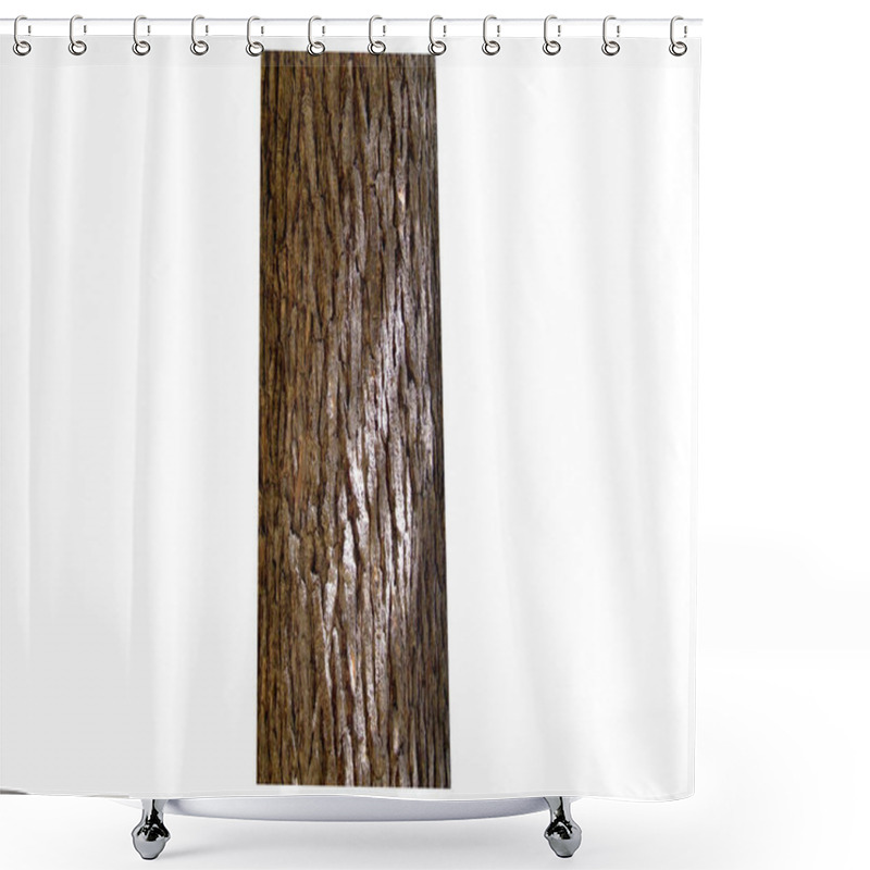 Personality  Cedrus Deodara Or Deodaru Barks Isolated On White Background Shower Curtains