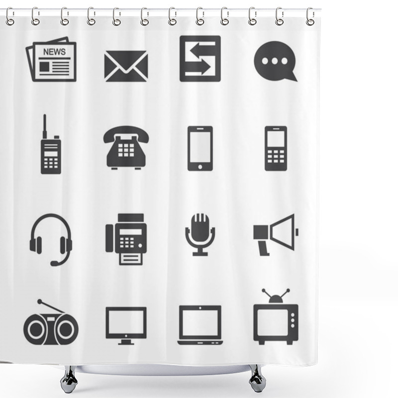 Personality  Communication Icon Shower Curtains